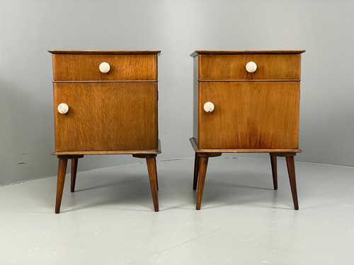 Vintage bedside cabinets pair - bedside,