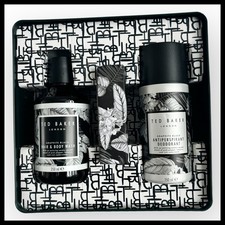 Ted Baker London Bath And Body Large Gift Tin Graphite Black Scent Bodycare