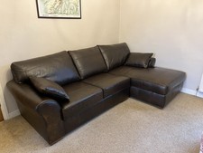 Next 3 Seater Brown Leather