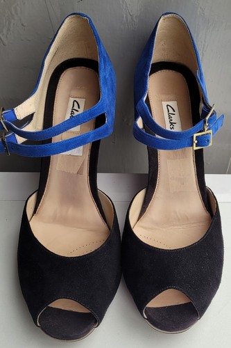Clarks royal blue - and, black