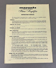Marantz 8b Stereo Amplifier Instruction Manual Rare D-1542