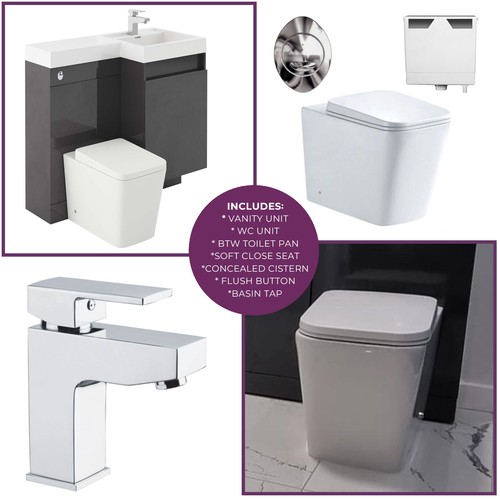 Bathroom vanity unit and - and, wc