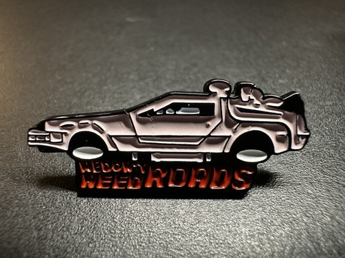 Delorean pin badge back the - back, to