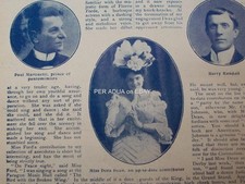 1902 Black American Dora Dean & JOHNSON Randall VESTA VICTORIA : magazin article