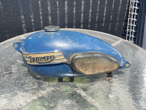 Vintage triumph motorcycle gas - vintage,
