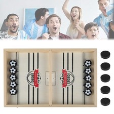 Wooden Puck Table Game Fast