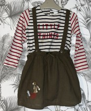 Girls Age 18-24 Months - Next Pretty Skirt With Braces & Top Outfit