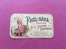 CWW1 J.GROSSMITH PHUL-NANA INDIAN FLOWERS LEWIS’S BAZAAR WINCHESTER PERFUME CARD