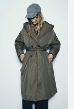 ZARA NEW KHAKI QUILTED COAT