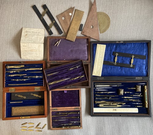 Cartographer brass wood maths - brass,