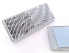 2x Self-Adhesive White Oblong