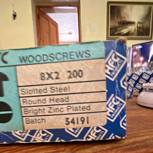Hfc wood screws 2 in - screws, #8