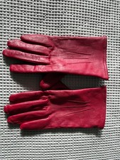 Red leather gloves marks - red,