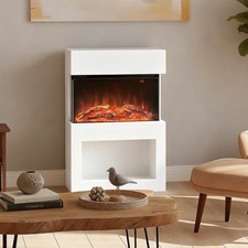 Electric Fireplace with 3D Flame Effect, 6 Colours & 3 Brightness