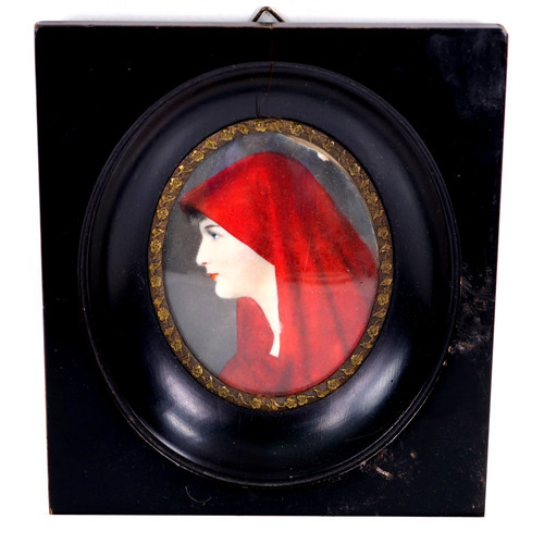 Victorian painting miniature - painting,