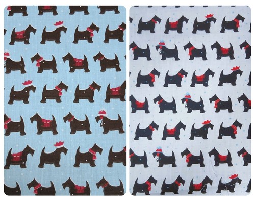 Christmas polycotton scotty - polycotton,