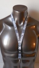 Hurley One & Only Printed Lanyard Keyring detaches White/Black