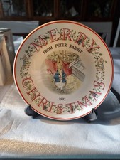 WEDGWOOD Plate Merry Christmas  From  Peter Rabbit  1992  
