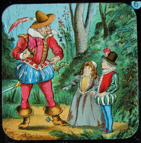 Glass magic lantern slide - glass,