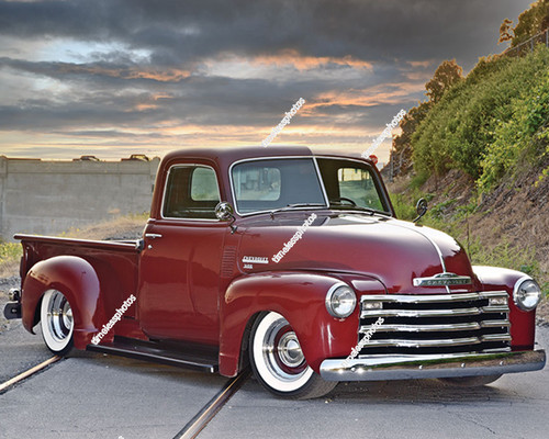 Chevy 3100 1950 pickup red - 3100,
