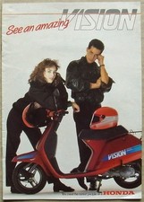 HONDA NE50 VISION & NE50 VISION-X SCOOTERS Sales Brochure c1987 #MB 8500 3A