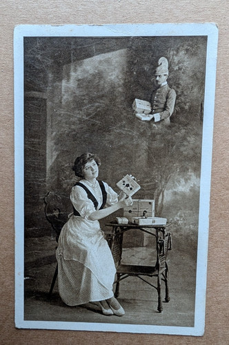 Old postcard ww1 military - postcard,