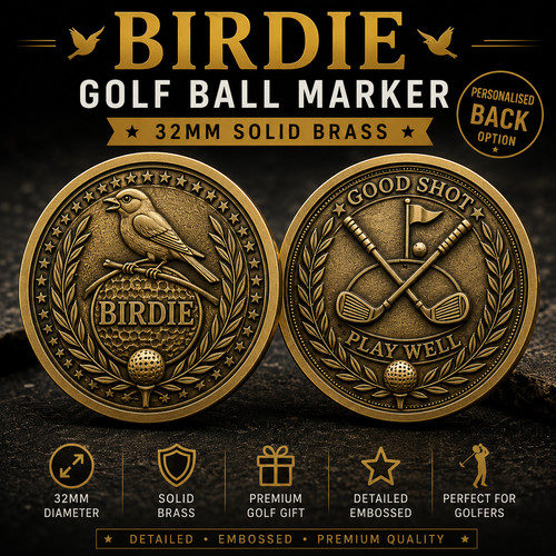 32mm brass birdie golf - 32mm,