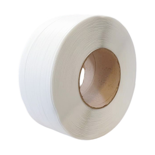 White polypropylene strapping - white,