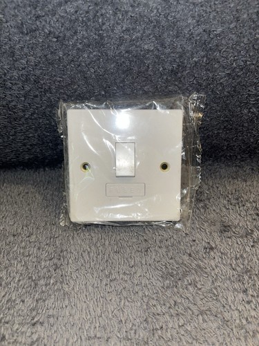Single fused switch white 13a - single,