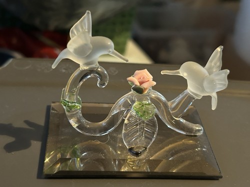 Hummingbird crystal figure - hummingbird,