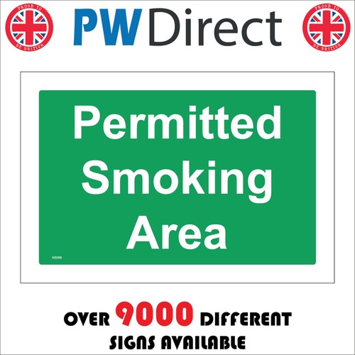 Sign permitted smoking area - sign,