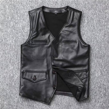 Mens Genuine Leather Biker
