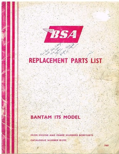 Bsa bantam 175 - original, 1969