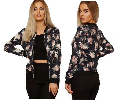 Rose floral print front - floral, zip