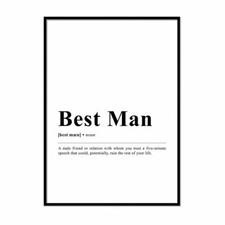 Best Man Definition Framed