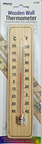 Wall thermometer wooden brand - wall,
