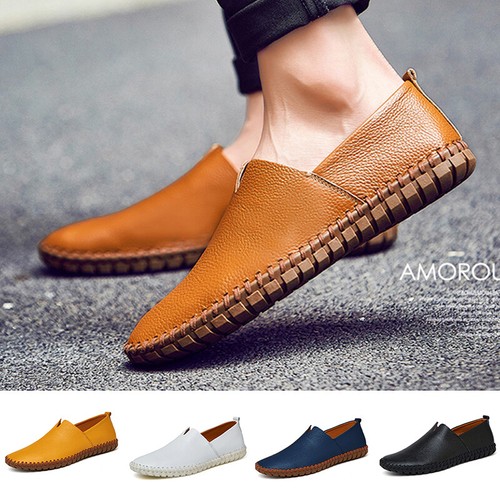 New moccasin leather mens - moccasin,