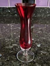Vintage Mid Century Ruby Red