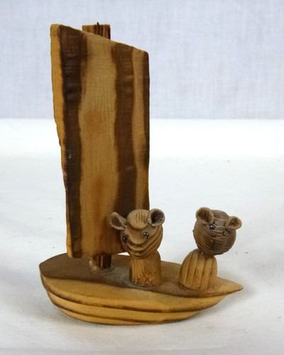Vtg mid century carved wooden - vtg,