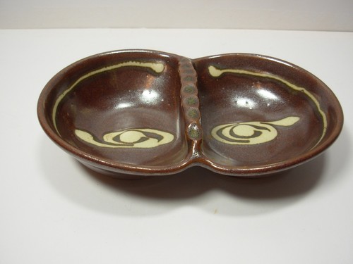 Pottery bowl two sections - pottery,