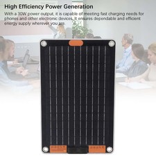 30W 5V3A Solar Panel Double Sided Power Generation Ultra Slim Water Impermea Hot
