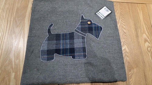 Grey scottie dog cushion - scottie,