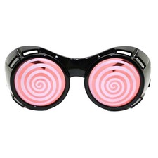 Funny CrAzY Novelty HYPNO SWIRL PARTY GLASSES Funky Steampunk Psycho Goggles Gag