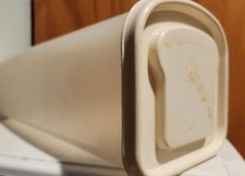 Vintage Buddeez Bread Buddy Container - Plastic Storage Keeper Loaf Aqua Lid