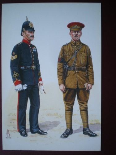 Postcard military foot police - foot,