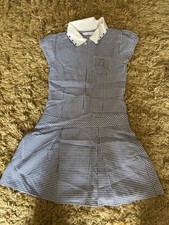 M&S Girls' Blue Gingham School