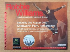 ROBBIE WILLIAMS GIG TICKET