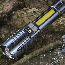 Rechargeable Wolf Tooth Flashlight Super Bright Outdoor Self Defense Torch