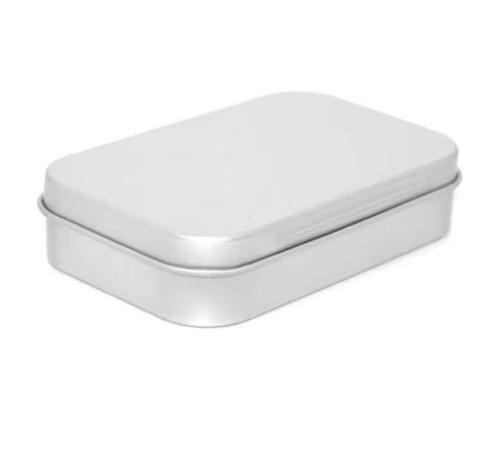 Small metal tin storage - metal,