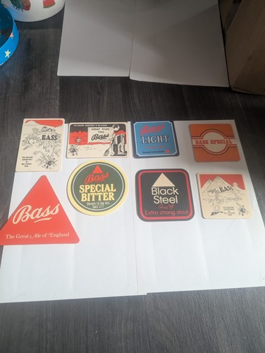 Bass vintage beermats 8 - beermats,